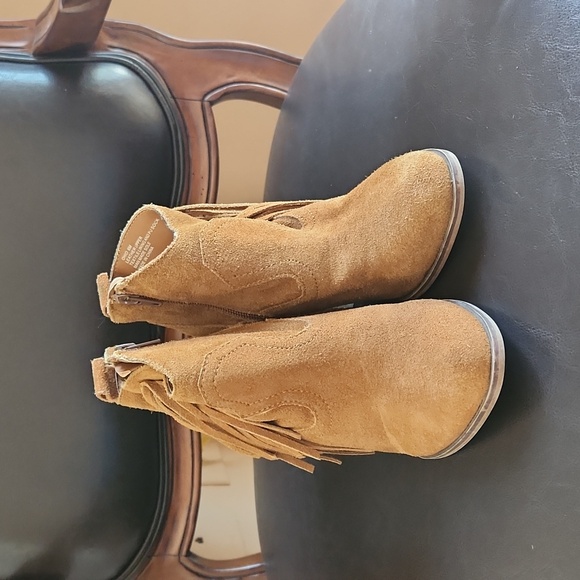 Steve Madden leather Fringe Ankle western boots size 6 M brown - Picture 5 of 17